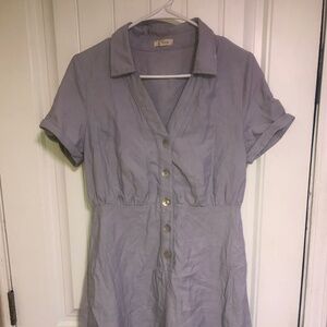 Gilli short sleeve button up shirt dress